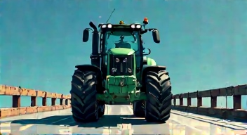 Fendt Traktor bleibt an Brücke hängen